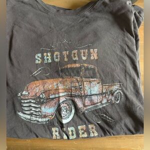 Shotgun Rider Graphic Tee - Black